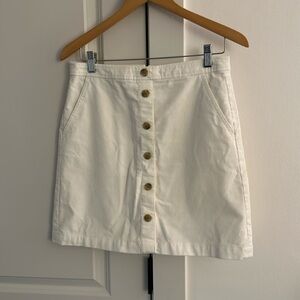 J Crew Corduroy Skirt Cream size 4